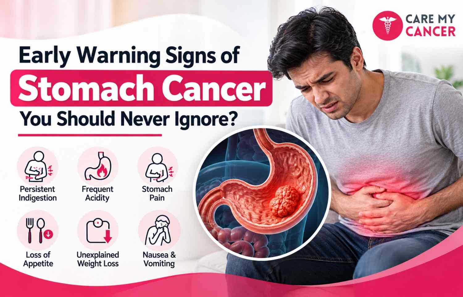 Stomach Cancer Warning Signs Infographic